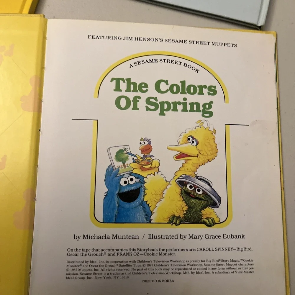Ideal Big Bird Story Magic Books Lot 4 Books Only Sesame Street Muppets Read